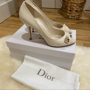 Christian Dior Padlock Peep Toe Pump Heels